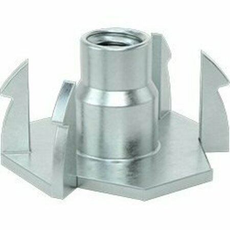 BSC PREFERRED Secure-Grip Tee Nut Inserts for Softwood Zinc-Plated Steel 10-24 Thread .414 Installed Lngth, 50PK 90244A316